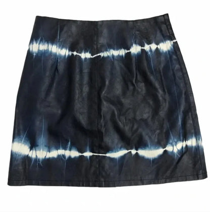 Zara Faux Leather Tie Dye Mini Skirt