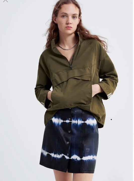 Zara Faux Leather Tie Dye Mini Skirt