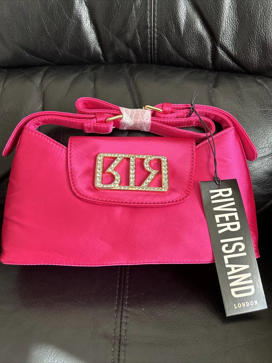 River Island Bright Pink Shoulder Bag