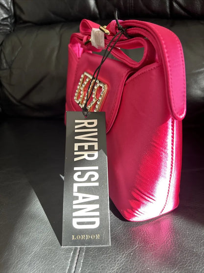 River Island Bright Pink Shoulder Bag