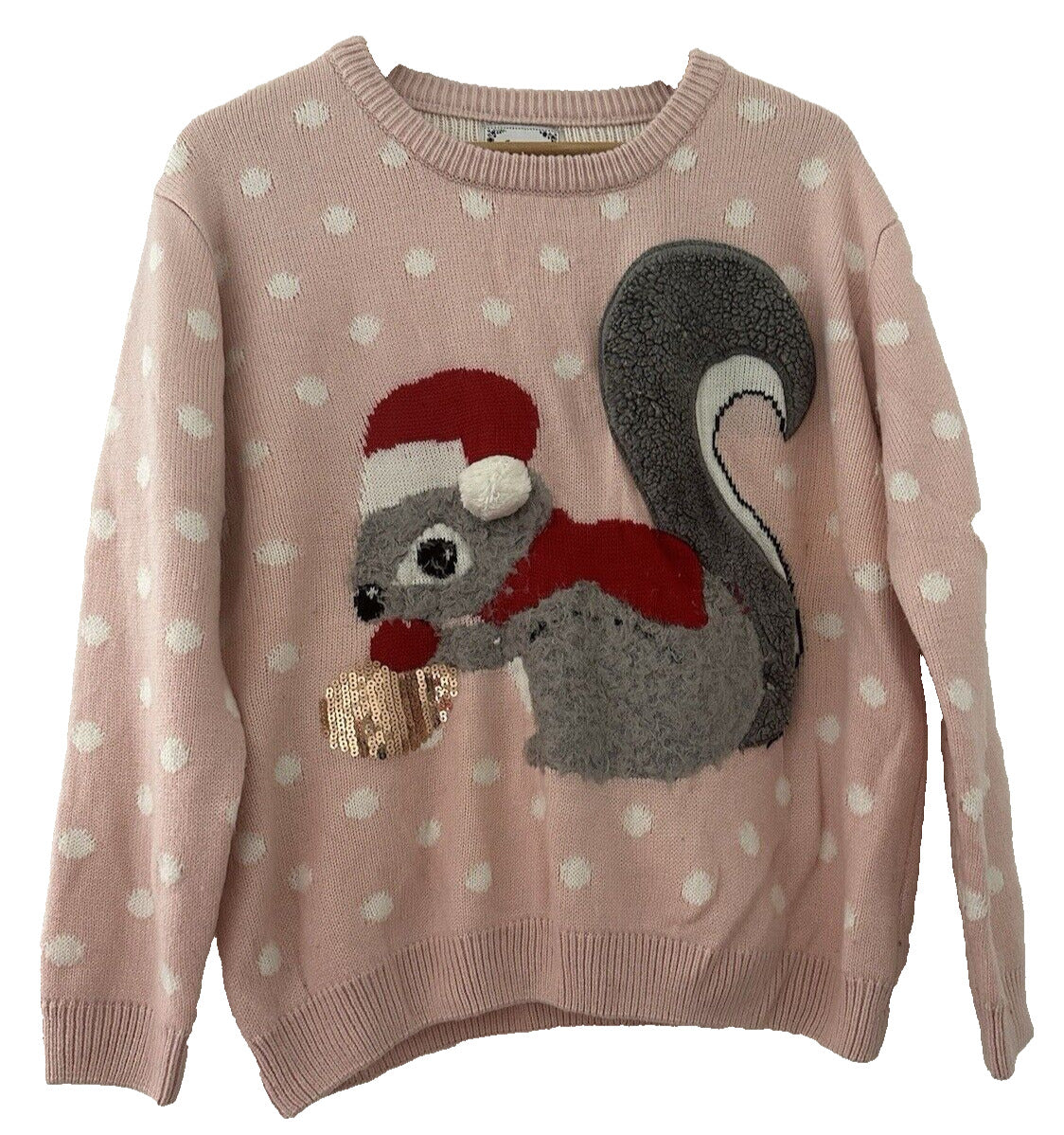 Atmosphere Pink Squirrel Christmas Sweater