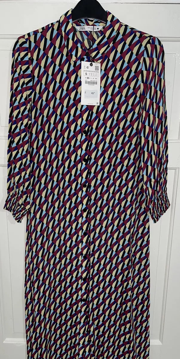 Zara Zigzag Printed Dress