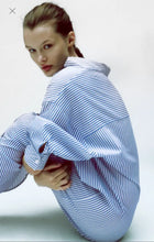 Load image into Gallery viewer, Zara Striped Poplin Button Down Shirt
