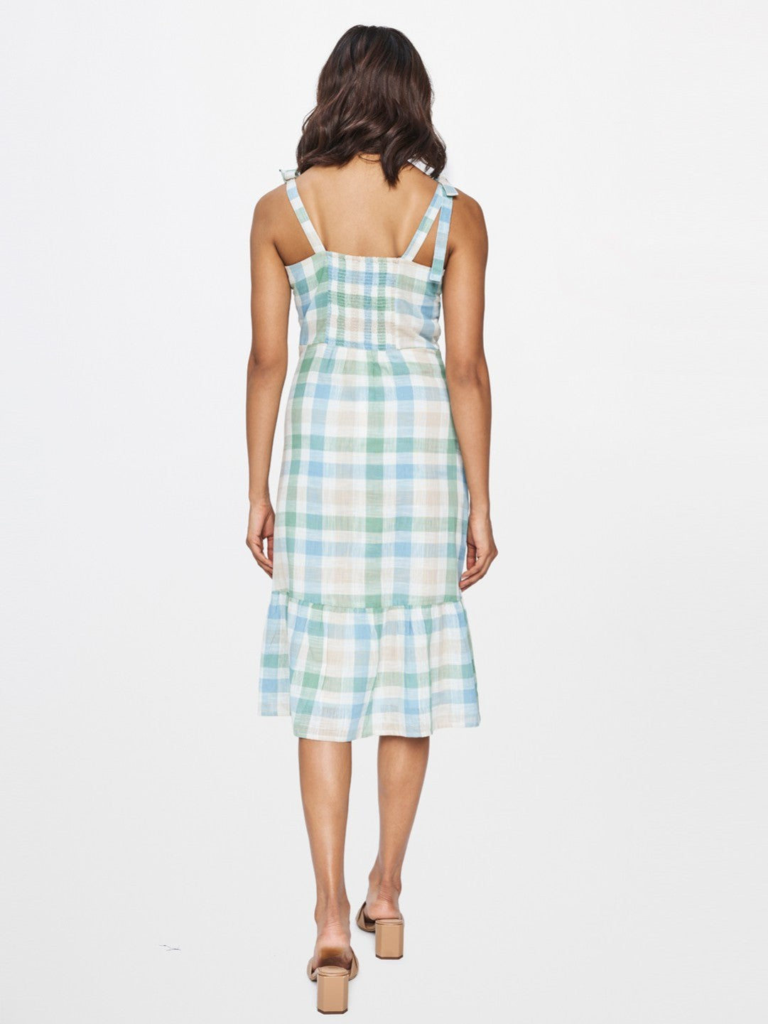 AND A-Line Checked Dress