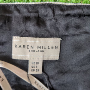 Karen Millen Black & White Printed Halter Neck Top