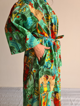 Load image into Gallery viewer, Mint Green Frida Kahlo Robe
