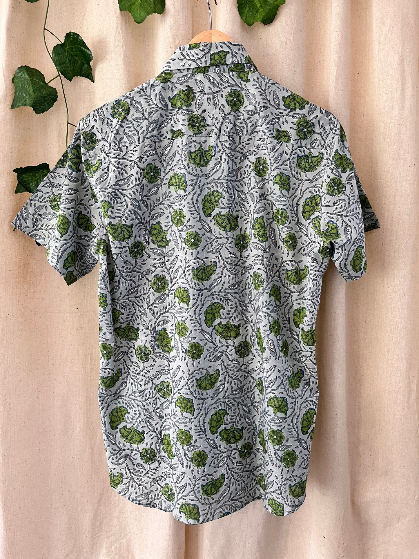 Stone Leaf Block Print Shirt