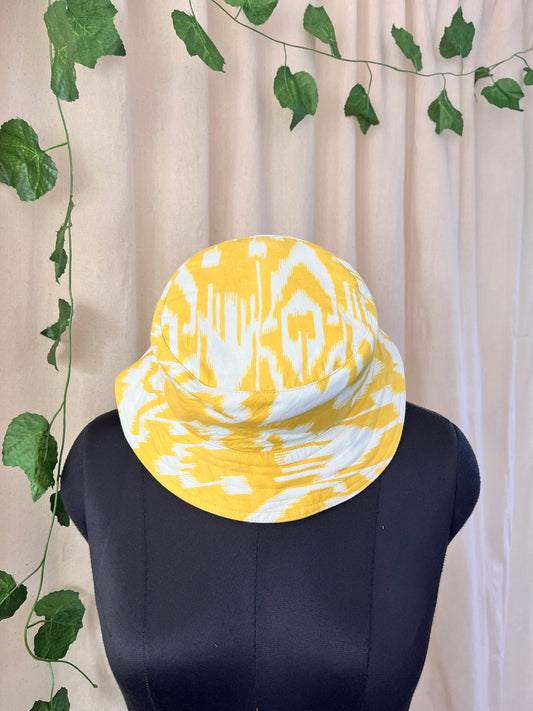 Lemon Block Print Reversible Bucket Hat