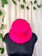 Load image into Gallery viewer, Fuchsia Reversible Block Print Bucket Hat
