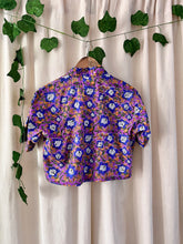 Load image into Gallery viewer, Poppy Cropped Block Print Shirt

