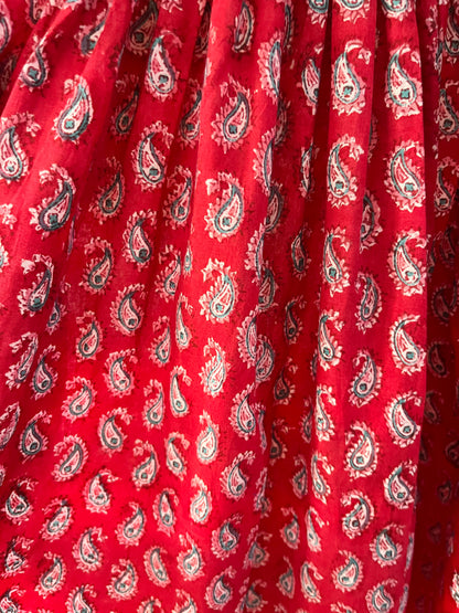 Persian Pickles Block Print Dress (smock detail at the back)