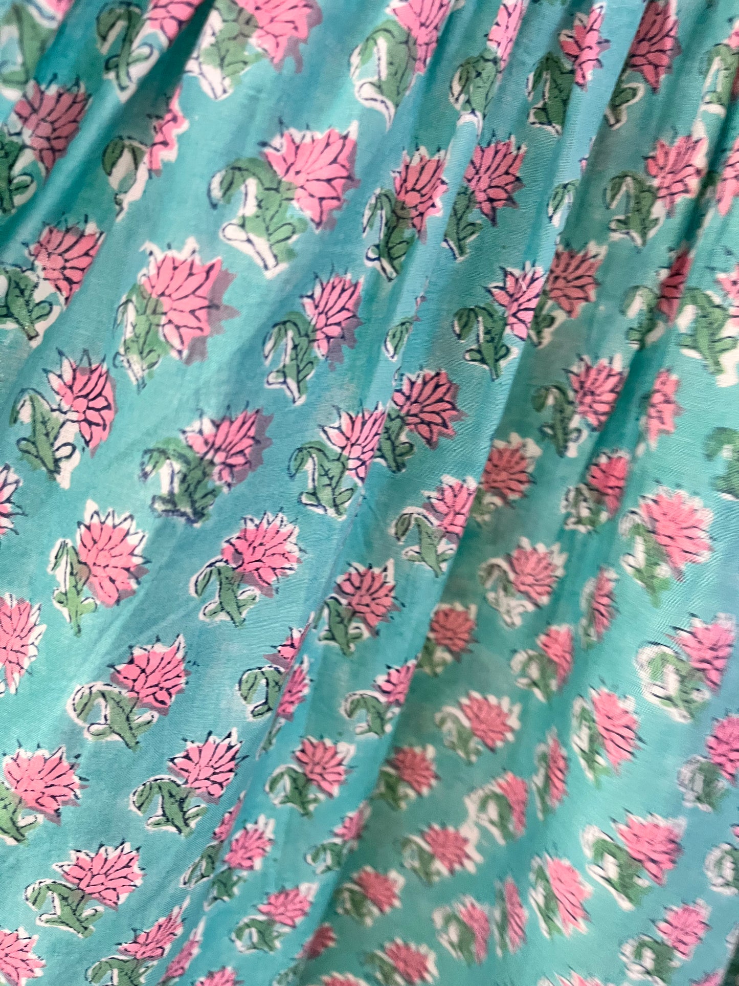 Lily Block Print Dress (smock detail at the back)