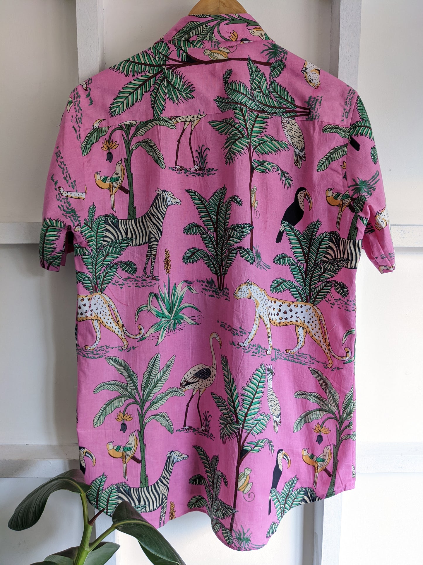 Pink Tropical Print Shirt