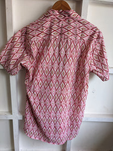 Triangle Pink Block Print Shirt