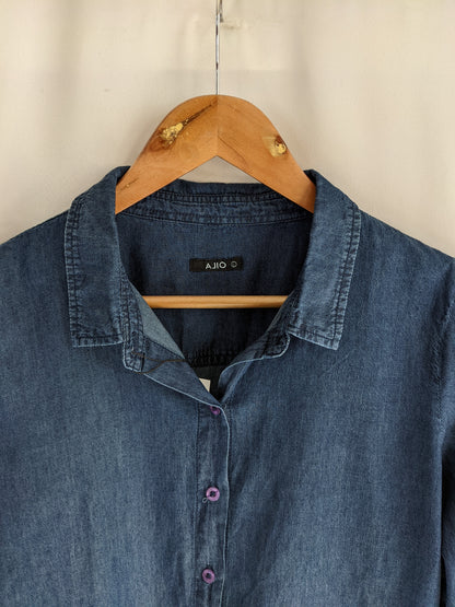 Ajio Denim Blue Shirt