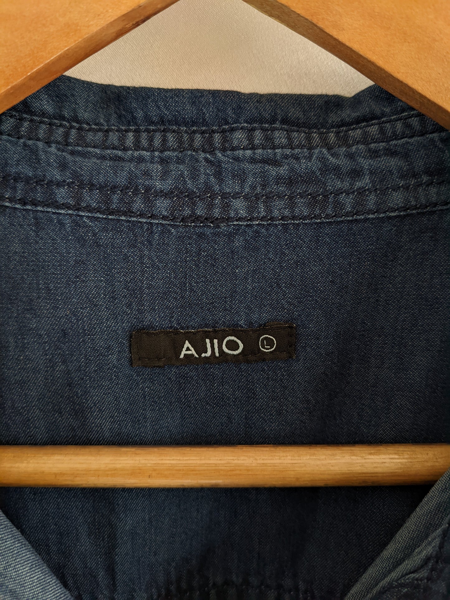 Ajio Denim Blue Shirt