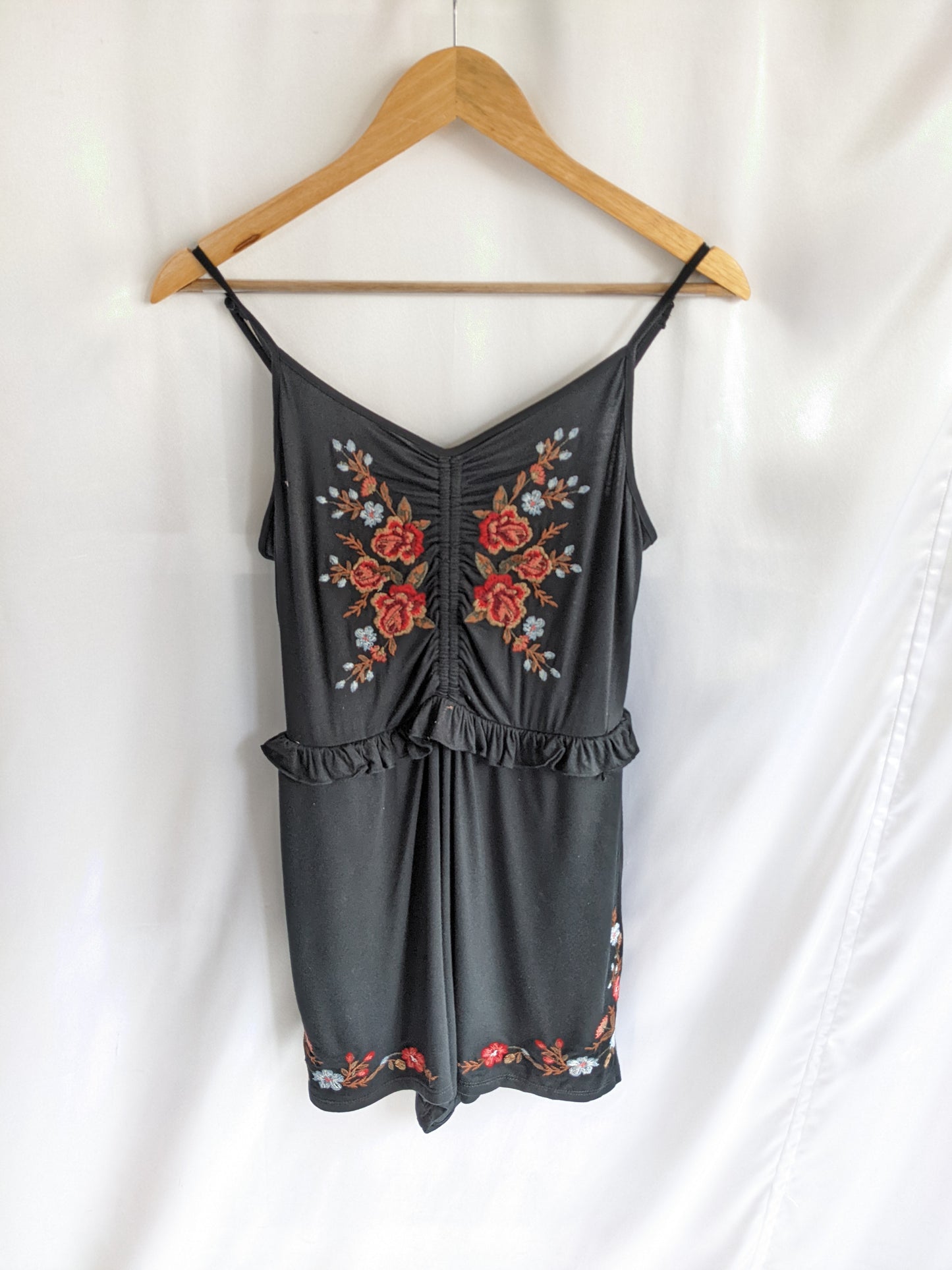 American Eagle Outfitters  Boho Floral Embroidered Romper