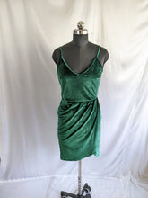 Load image into Gallery viewer, Shein Dark Green Velvet Dress
