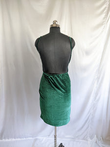 Shein Dark Green Velvet Dress
