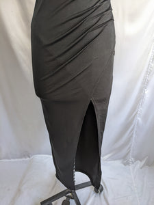 SSS Black Slide Slit Long Dress