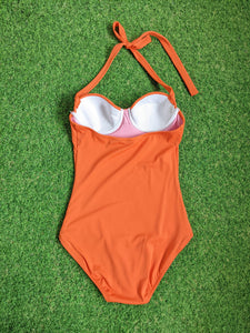 J.Crew Orange Monokini Swimwear ( With Cups)