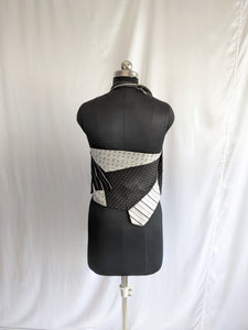 Karen Millen Black & White Printed Halter Neck Top