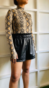 SHEIN Faux Leather Shorts